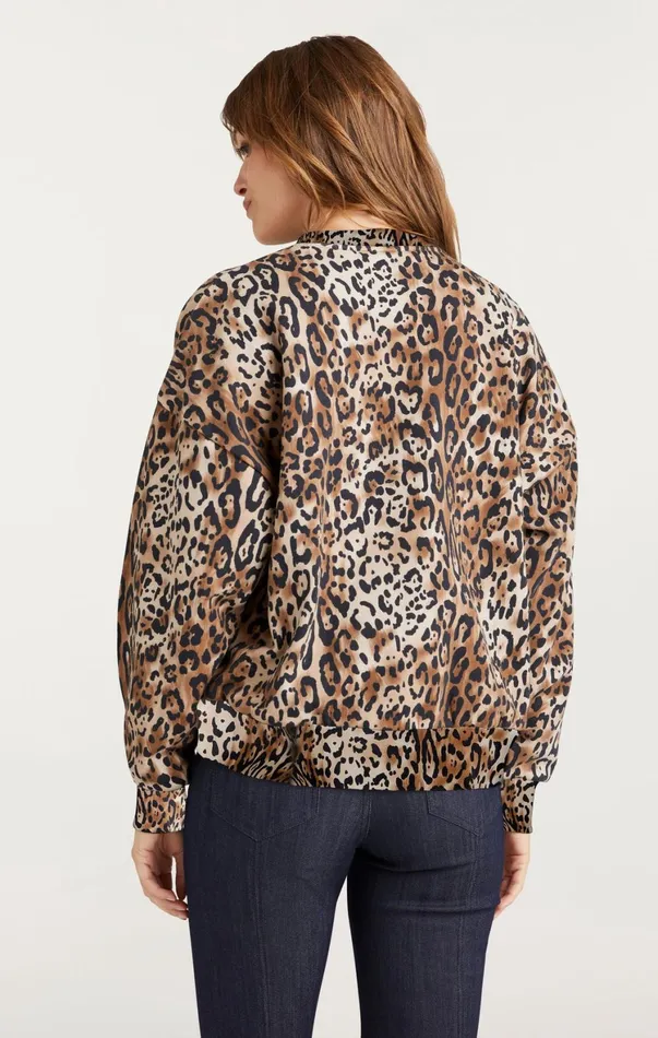 Women Tees and Pullovers Cinq Sept Leopard Amour Brandy Sweatshirt Pullover Blacksahara