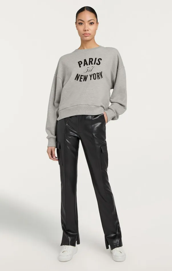 Women Tees and Pullovers Cinq Sept Paris New York Brandy Pullover Heather Greyblack