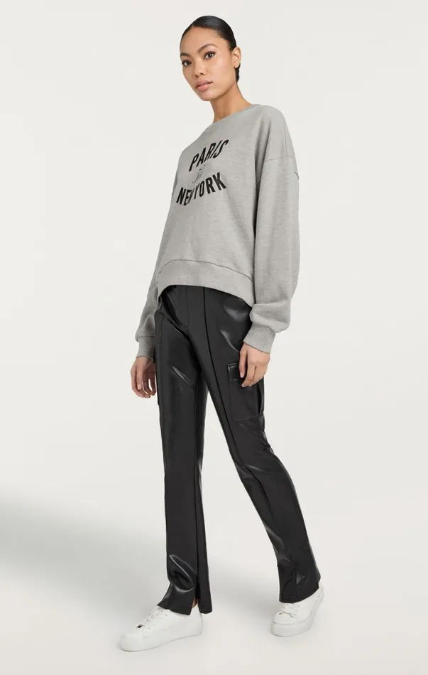 Women Tees and Pullovers Cinq Sept Paris New York Brandy Pullover Heather Greyblack