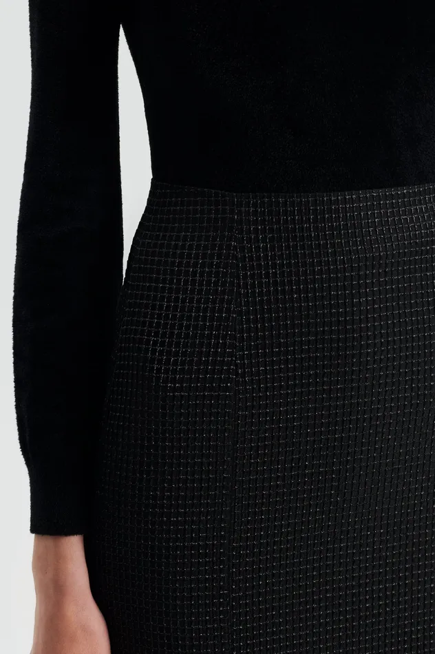 Women TINSEL GINGHAM SKIRT BLACK Dresses Scanlan Theodore Women TINSEL GINGHAM SKIRT BLACK Dresses Scanlan Theodore