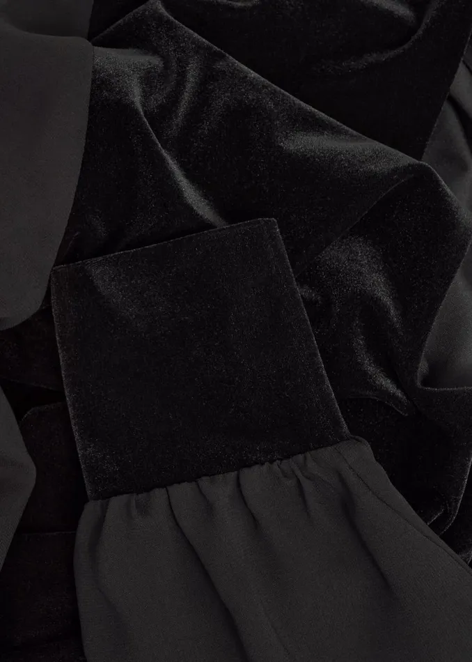 Women Tops Hobbs Aimee Velvet Top Black