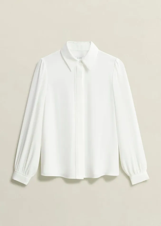 Women Tops Hobbs Jonie Shirt Ivory