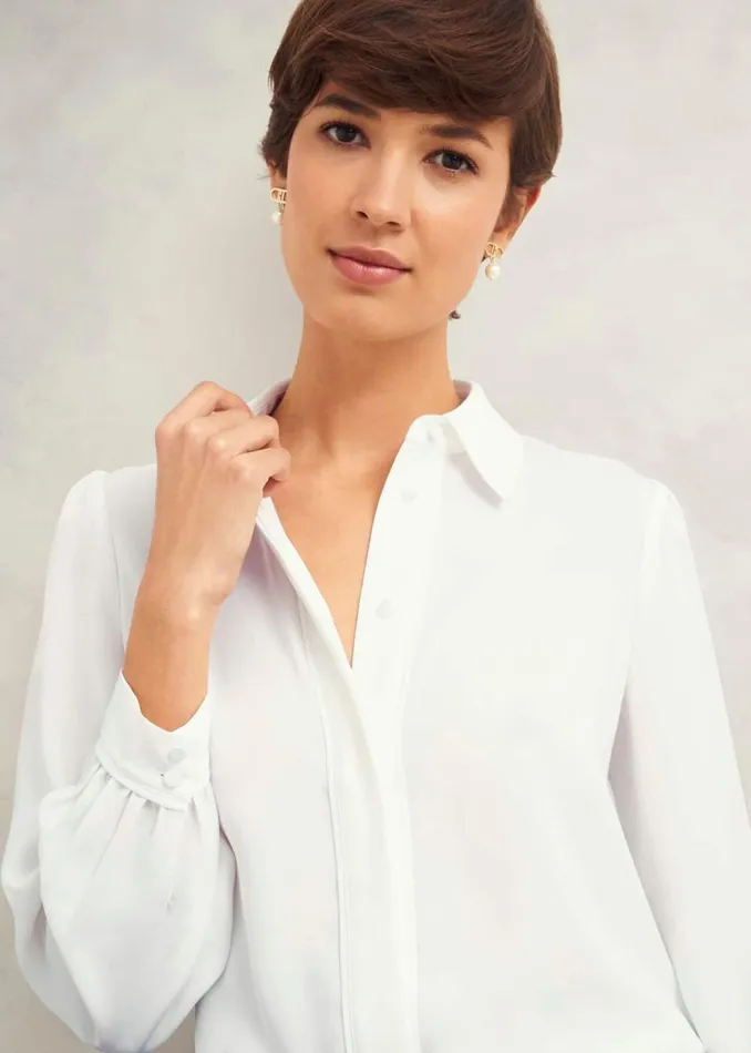 Women Tops Hobbs Jonie Shirt Ivory