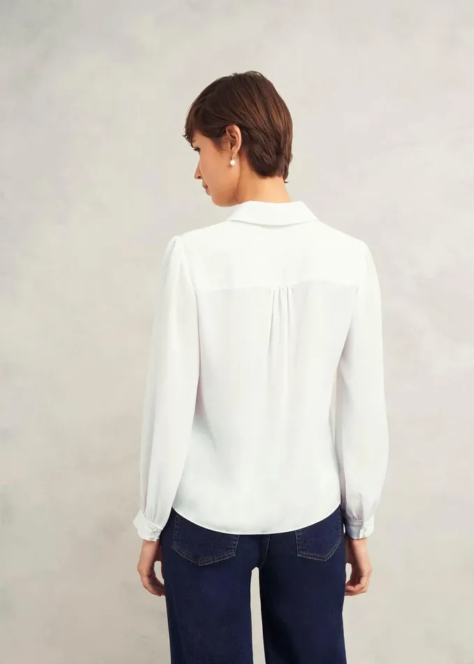 Women Tops Hobbs Jonie Shirt Ivory