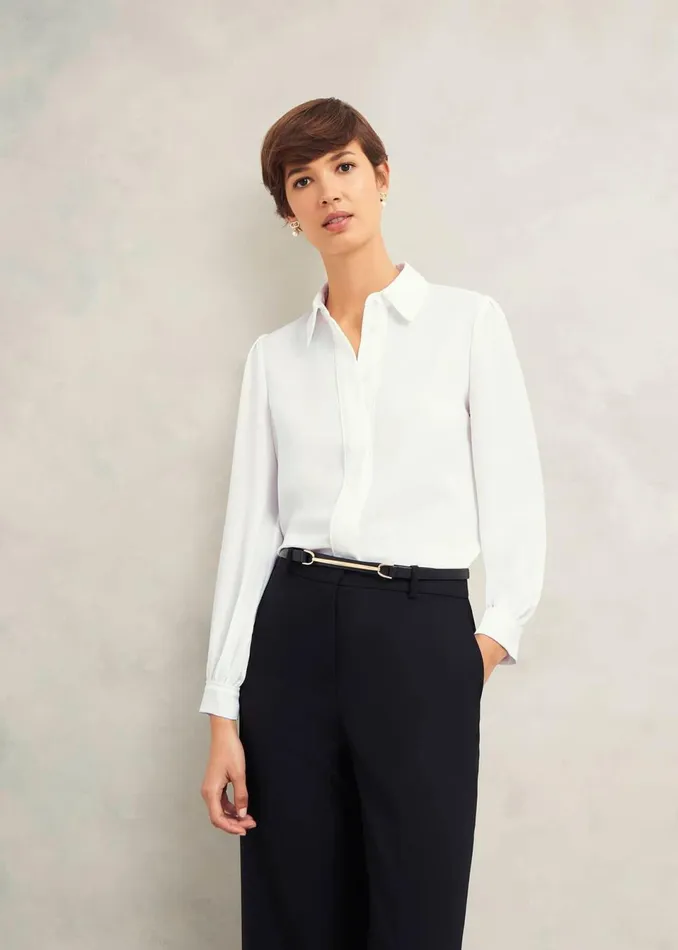 Women Tops Hobbs Jonie Shirt Ivory