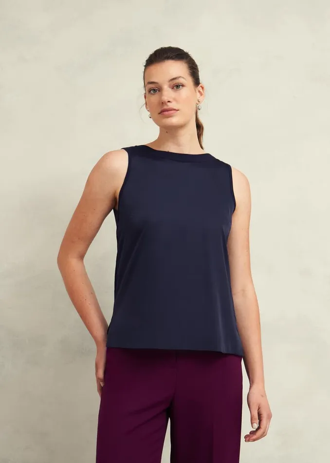 Women Tops Hobbs Trina Knitted Top Hobbs Navy