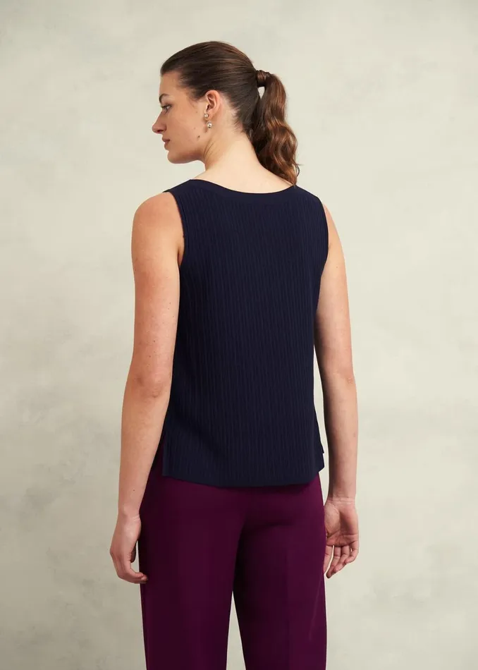 Women Tops Hobbs Trina Knitted Top Hobbs Navy