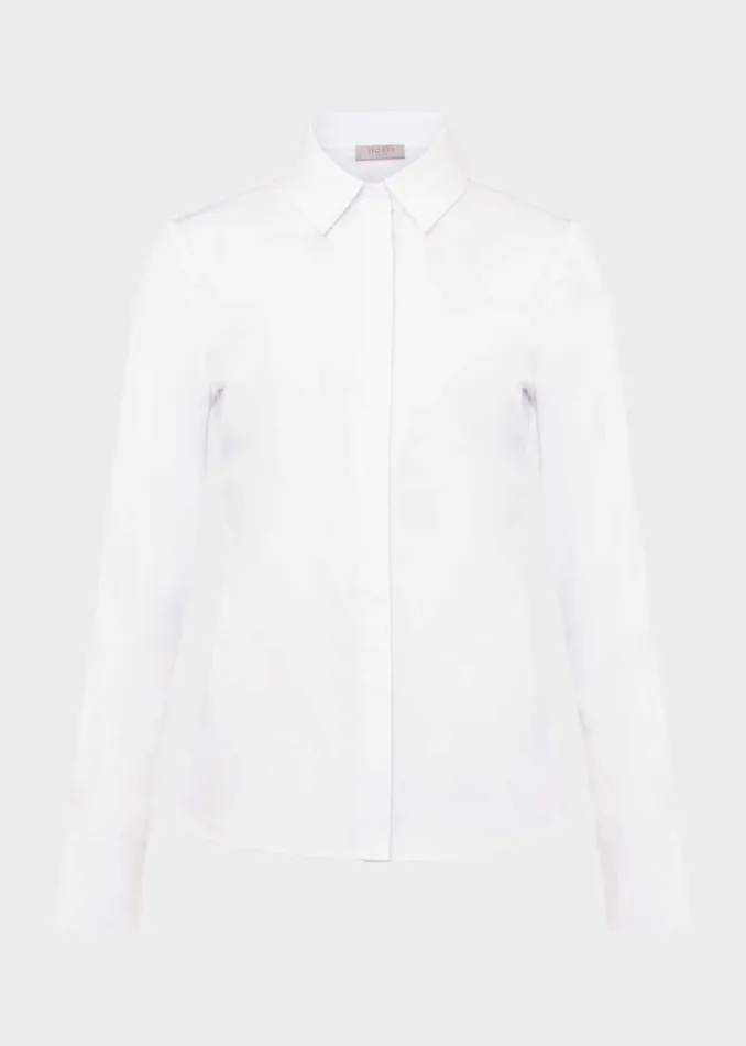 Women Tops Hobbs Victoria Shirt White