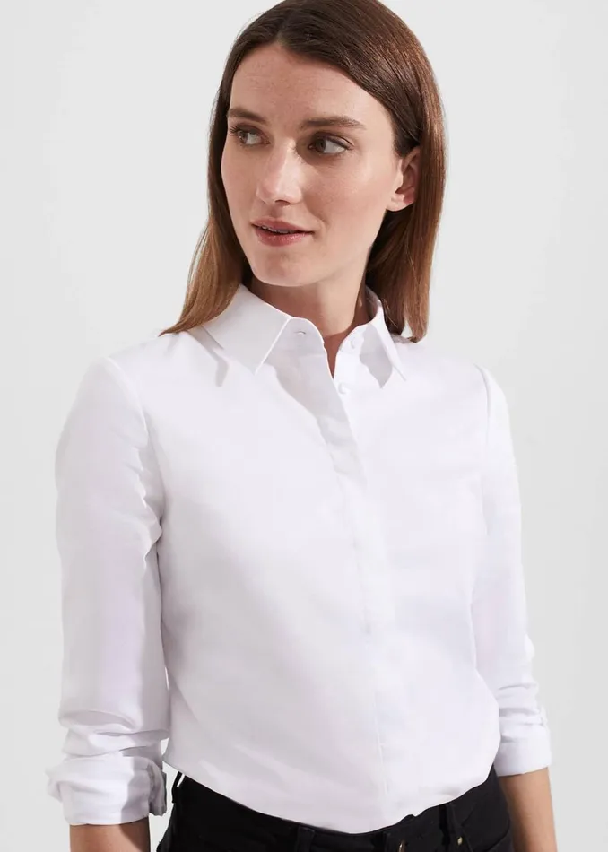 Women Tops Hobbs Victoria Shirt White