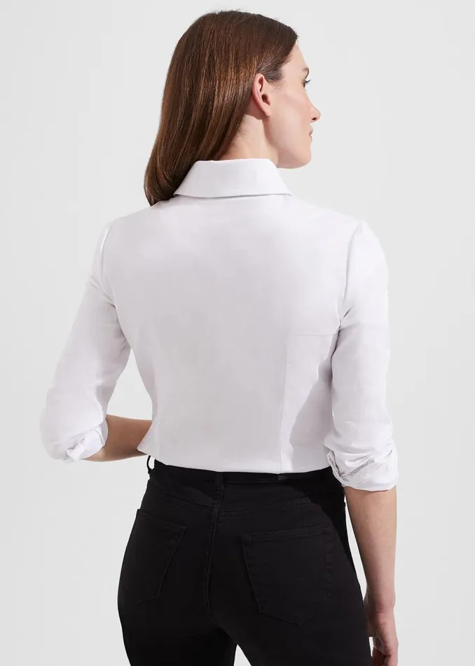 Women Tops Hobbs Victoria Shirt White