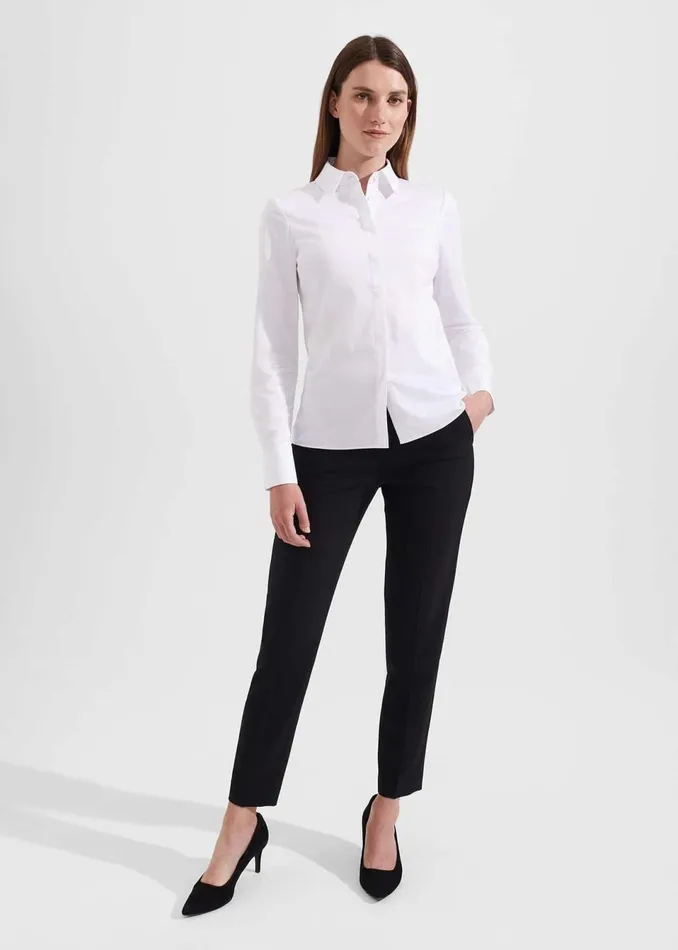 Women Tops Hobbs Victoria Shirt White
