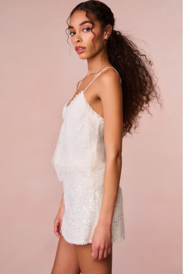 Women Tops LoveShackFancy Ferni Lace Cami Top Ivory