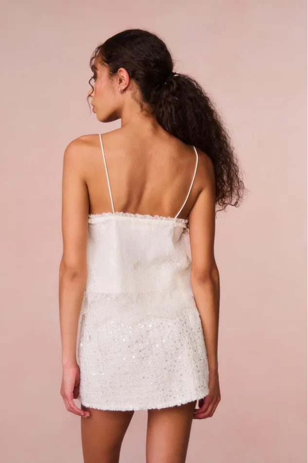 Women Tops LoveShackFancy Ferni Lace Cami Top Ivory