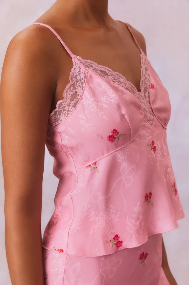 Women Tops LoveShackFancy Fox Cami Top Cherry Pink