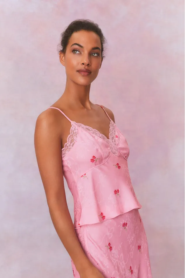 Women Tops LoveShackFancy Fox Cami Top Cherry Pink