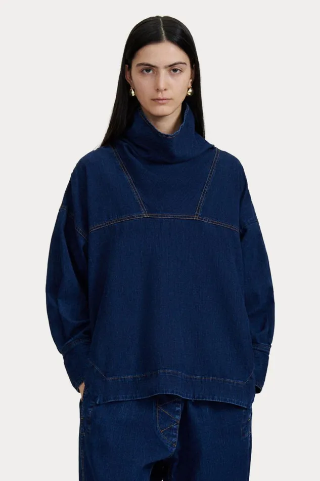 Women Tops Rachel Comey Fiamma Top Dark Indigo Women Tops Rachel Comey Fiamma Top Dark Indigo