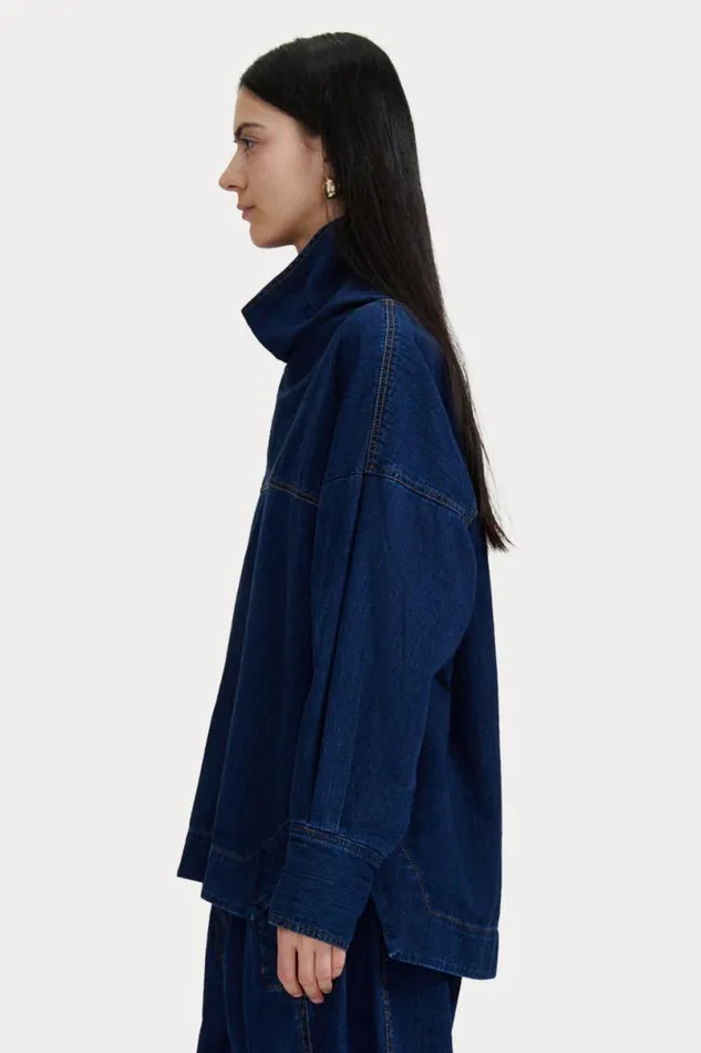 Women Tops Rachel Comey Fiamma Top Dark Indigo Women Tops Rachel Comey Fiamma Top Dark Indigo