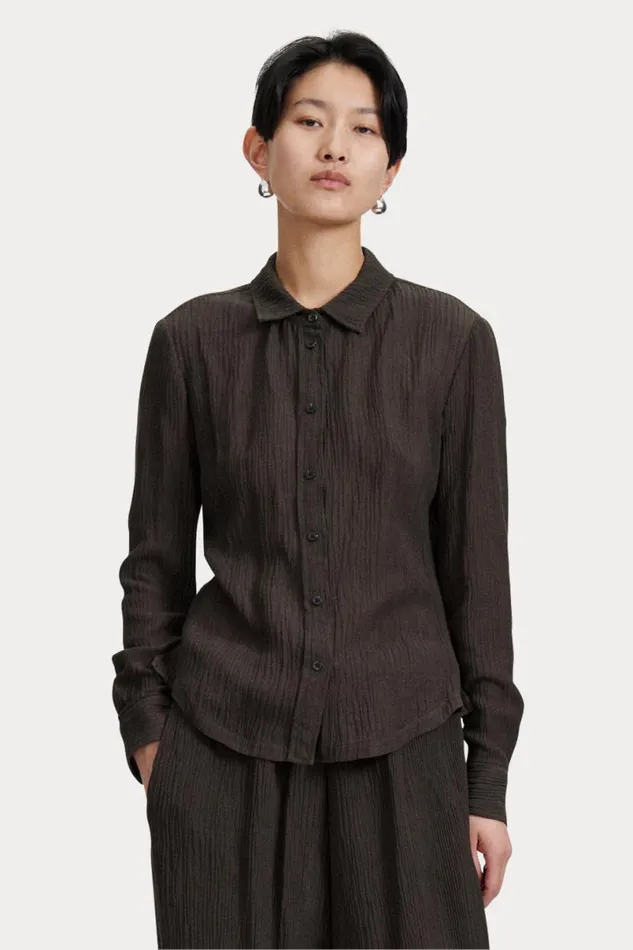 Women Tops Rachel Comey Thyme Shirt Charcoal