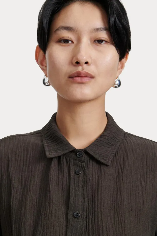 Women Tops Rachel Comey Thyme Shirt Charcoal