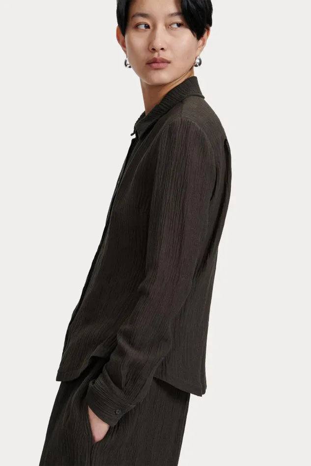 Women Tops Rachel Comey Thyme Shirt Charcoal