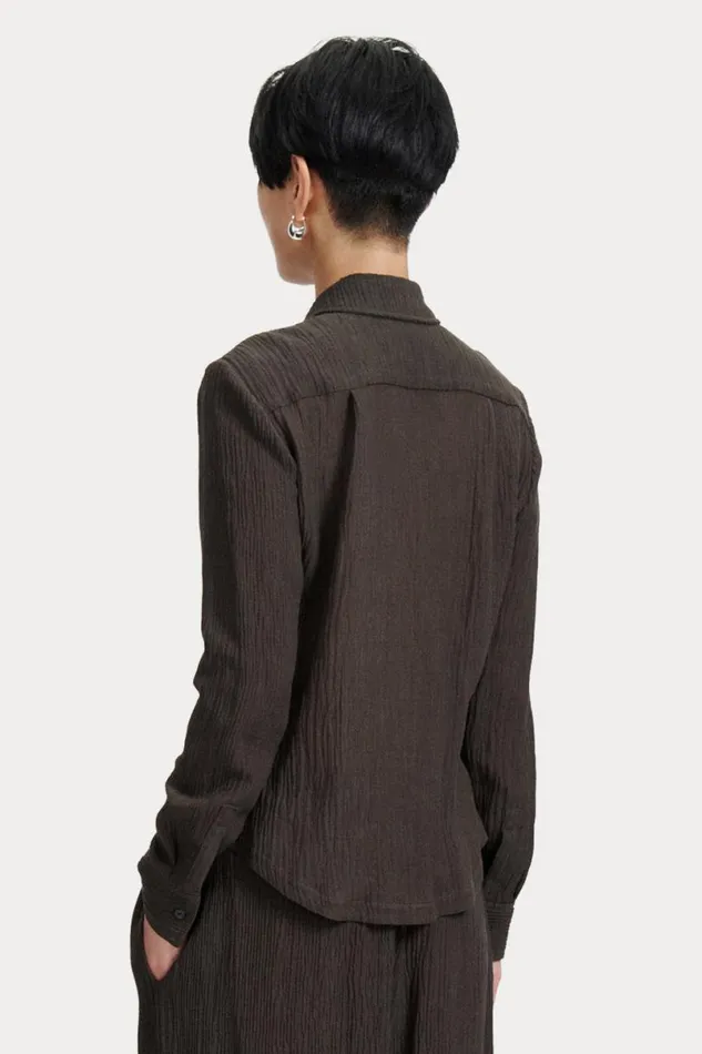 Women Tops Rachel Comey Thyme Shirt Charcoal