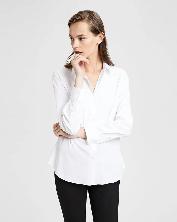 Women Tops Theory Classic Shirt White