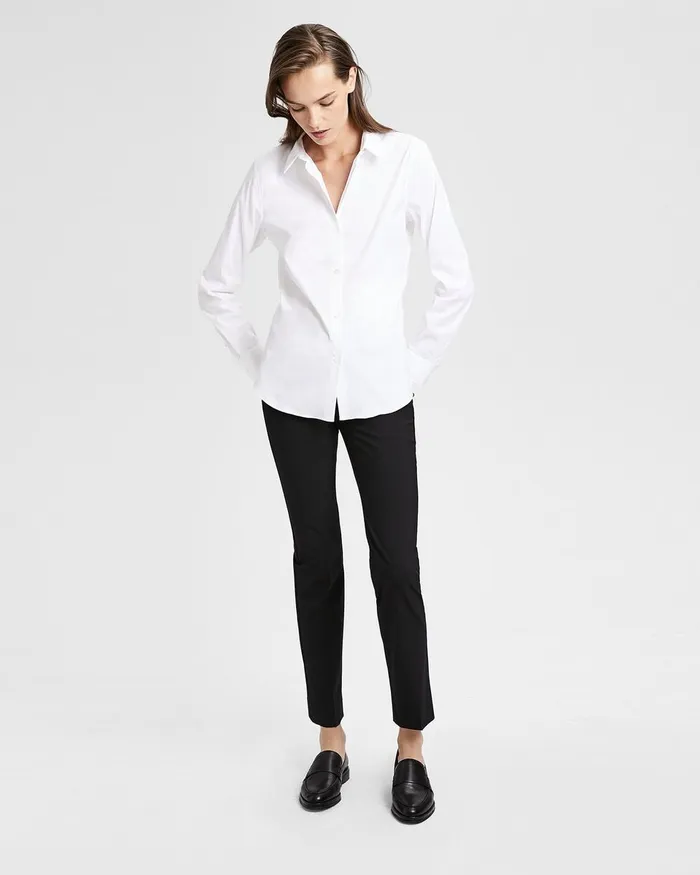 Women Tops Theory Classic Shirt White