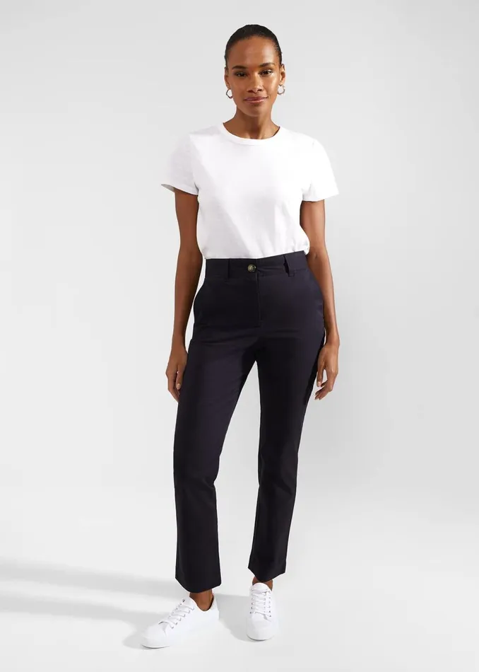 Women Trousers Hobbs Calla Chino Navy