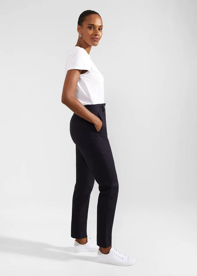 Women Trousers Hobbs Calla Chino Navy