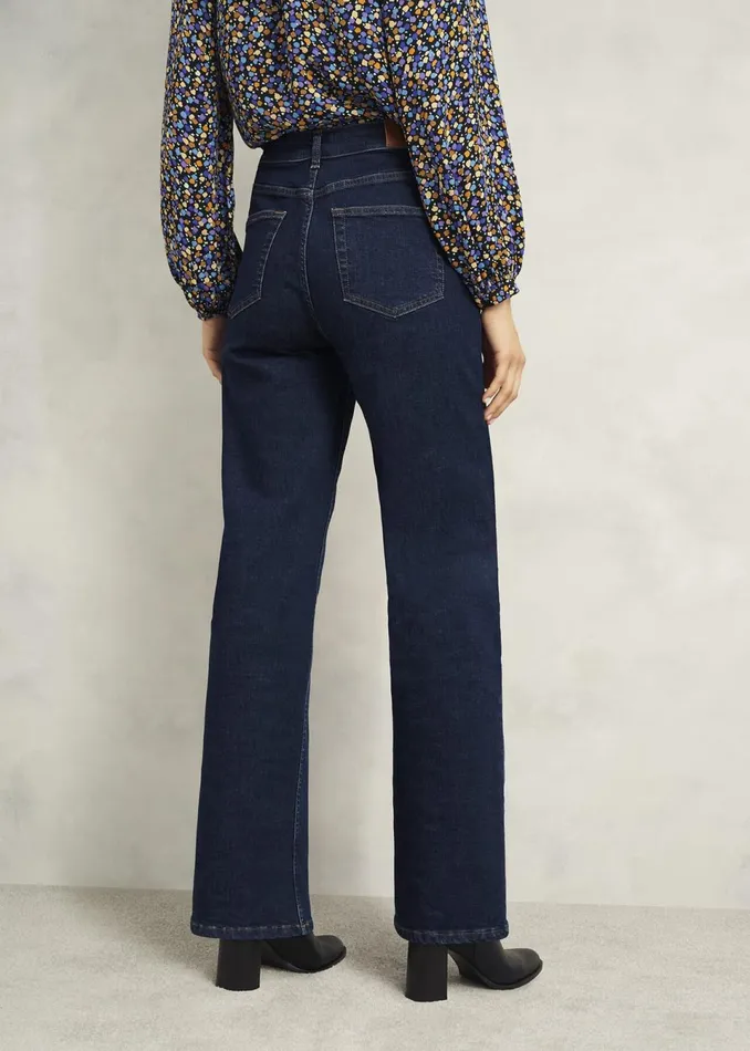 Women Trousers Hobbs Hadden Wide Jeans Indigo