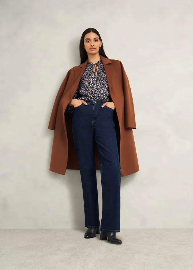 Women Trousers Hobbs Hadden Wide Jeans Indigo