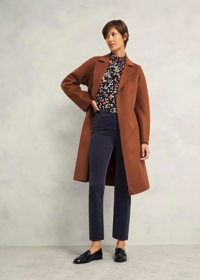 Women Trousers Hobbs Hampstead Cord Trousers Navy