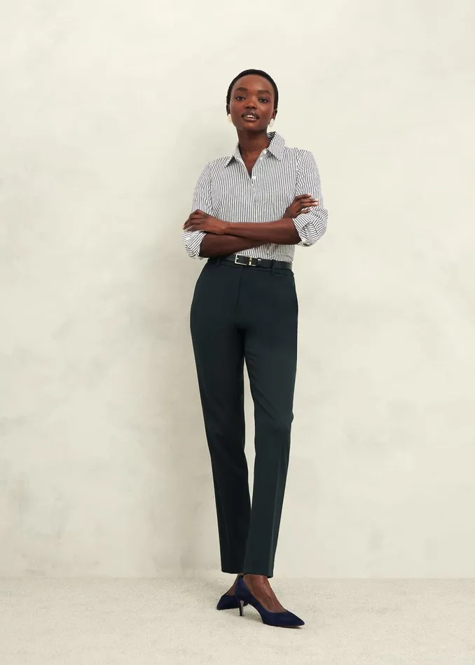 Women Trousers Hobbs Linda Tapered Trousers Deep Pine Green