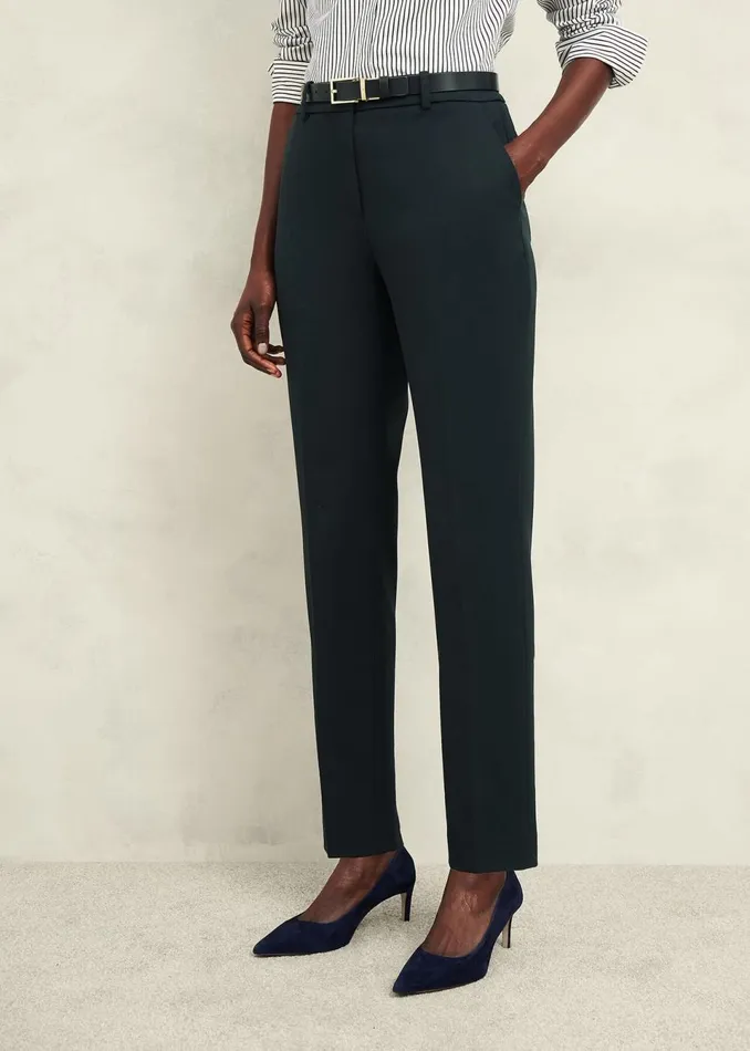 Women Trousers Hobbs Linda Tapered Trousers Deep Pine Green