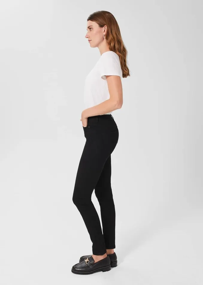 Women Trousers Hobbs Petite Gia Sculpting Jeans Black
