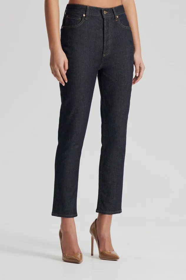 Women Trousers Scanlan Theodore HIGH RISE STRAIGHT CROP JEAN INDIGO1275