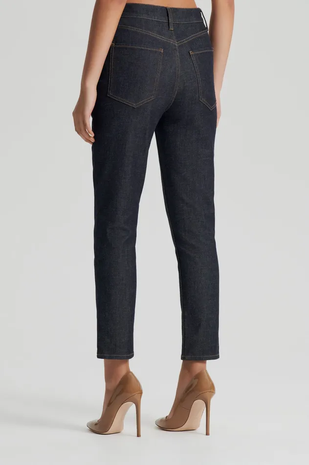 Women Trousers Scanlan Theodore HIGH RISE STRAIGHT CROP JEAN INDIGO1275