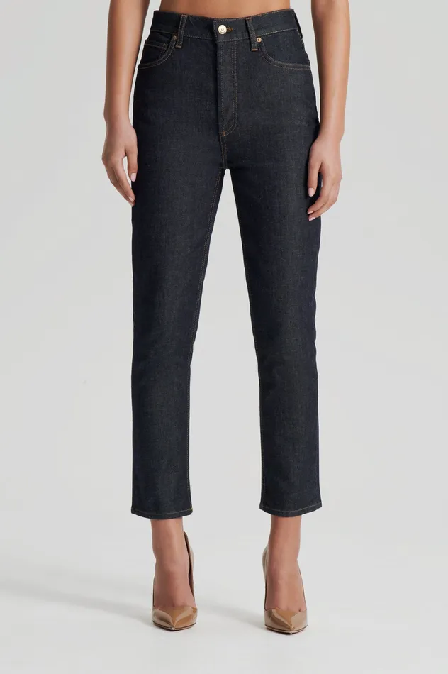 Women Trousers Scanlan Theodore HIGH RISE STRAIGHT CROP JEAN INDIGO1275