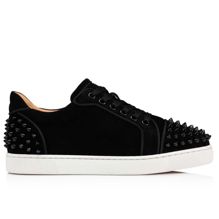 Women Vieira 2 Sneakers 8211 Veau Velours 8211 Black Christian Louboutin Sneakers