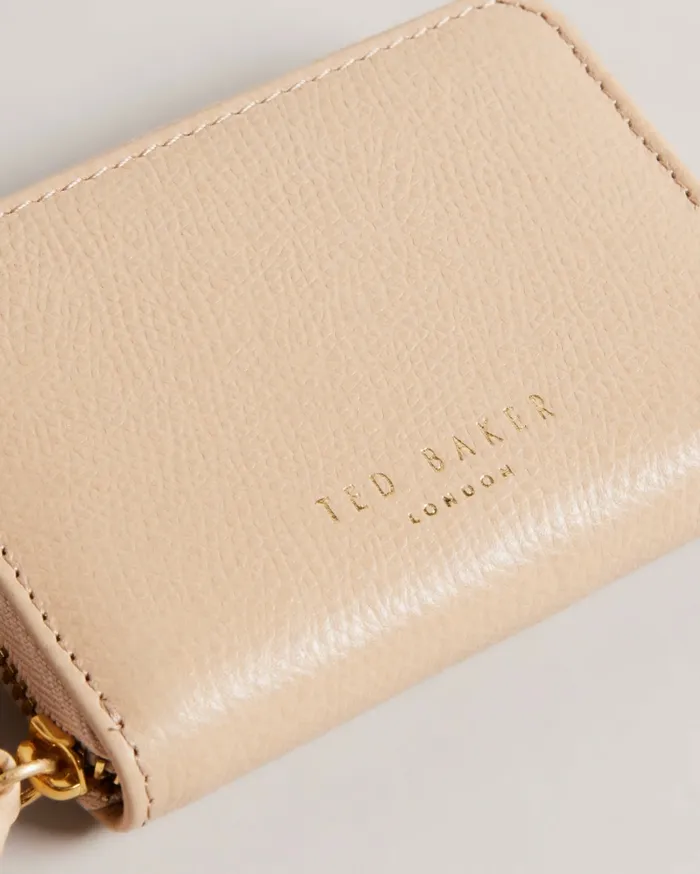 Women WESMIN 8211 Padlock Small Leather Purse Taupe Ted Baker Purses and Cardholders
