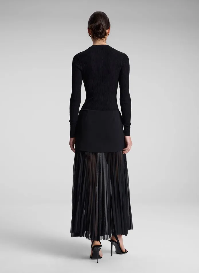 Women Willa Pleated Maxi Skirt Black ALC Skirts