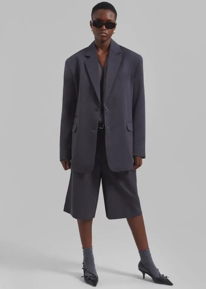 Women Wilma Blazer 8211 Charcoal The Frankie Shop Outerwear