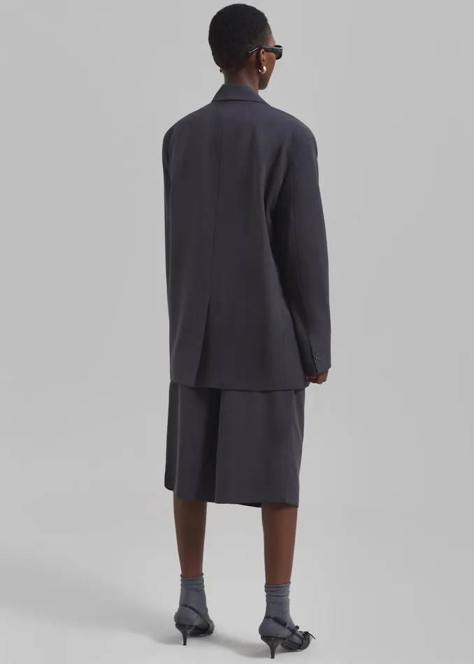 Women Wilma Blazer 8211 Charcoal The Frankie Shop Outerwear