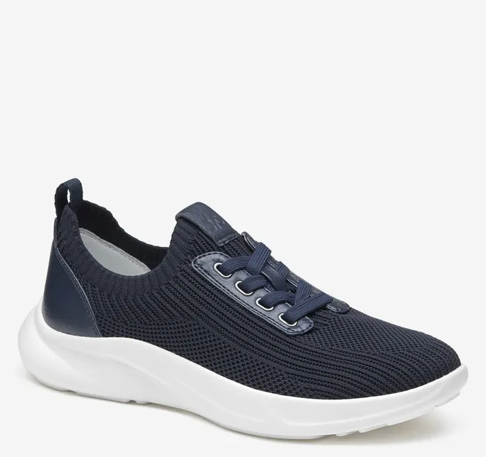 Women Women8217s Shoes Johnston and Murphy Escape Knit LaceUp Navy Knit