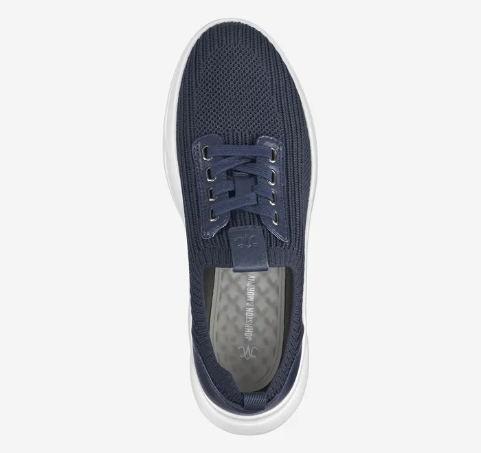 Women Women8217s Shoes Johnston and Murphy Escape Knit LaceUp Navy Knit