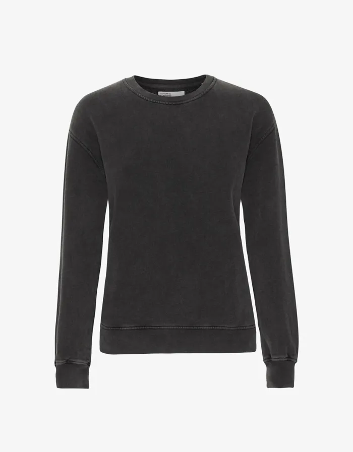 Women Women Classic Organic Crew Faded Black Colorful Standard Crewneck Sweatshirts