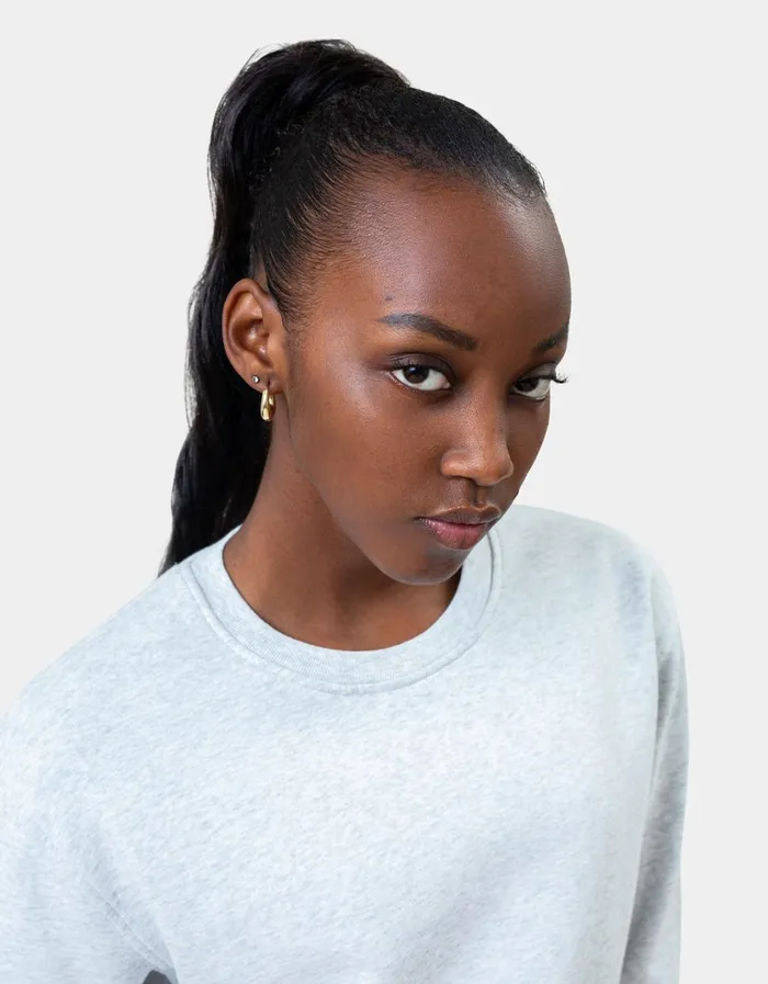 Women Women Classic Organic Crew Faded Black Colorful Standard Crewneck Sweatshirts