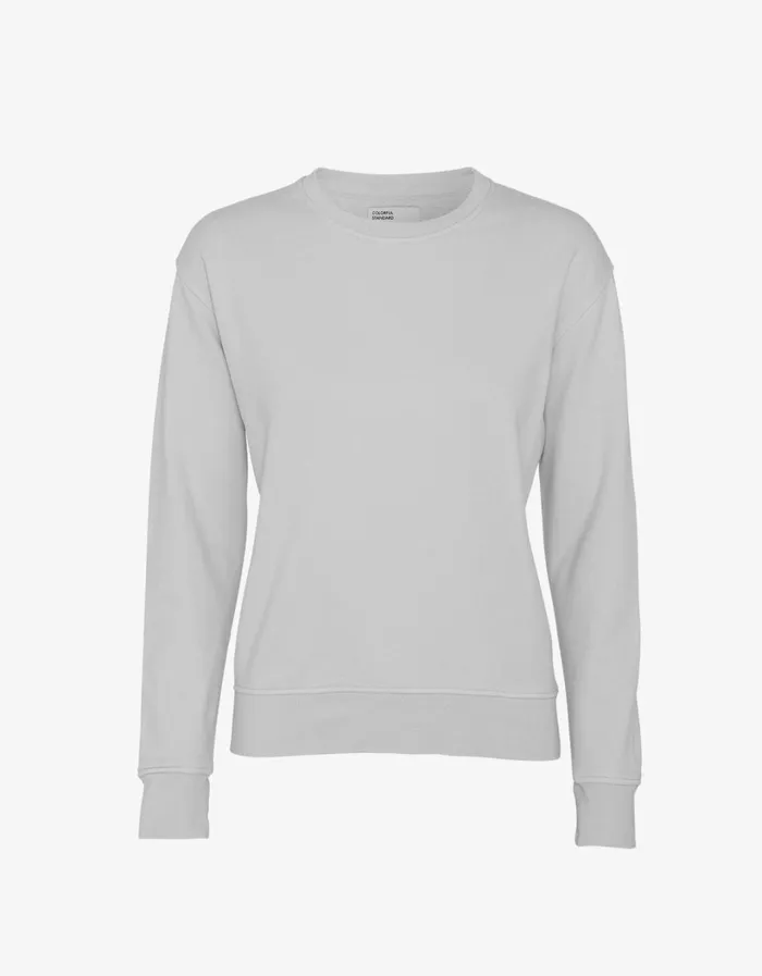 Women Women Classic Organic Crew Limestone Grey Colorful Standard Crewneck Sweatshirts