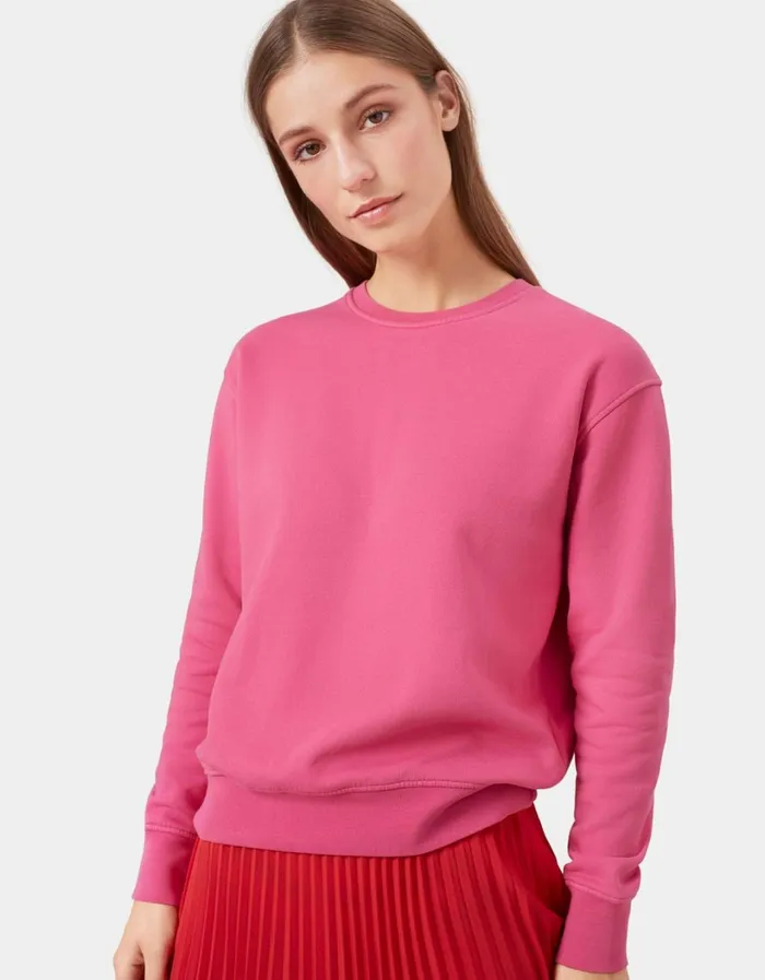 Women Women Classic Organic Crew Misty Brown Colorful Standard Crewneck Sweatshirts