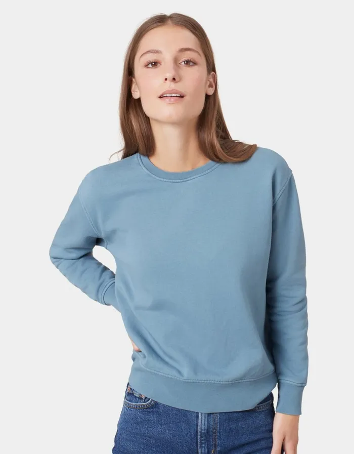 Women Women Classic Organic Crew Soft Yellow Colorful Standard Crewneck Sweatshirts